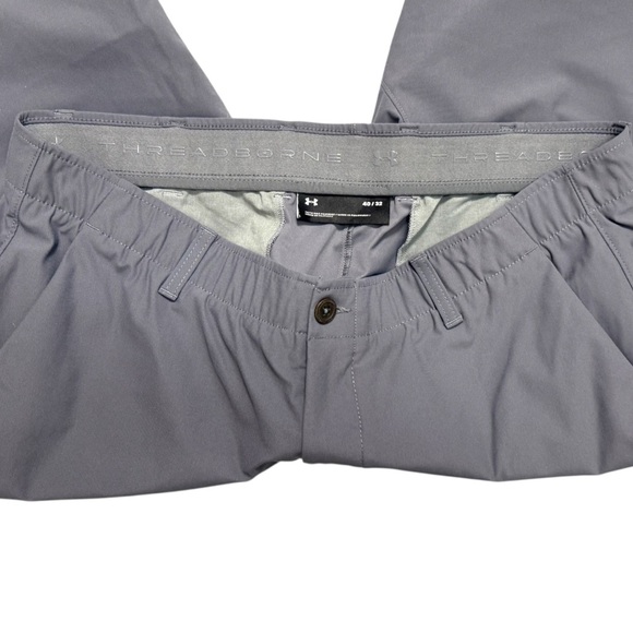 Under Armour EUC Thread Borne Gray Flat Front Straight Leg Golf Pants 40/32 - Picture 11 of 11